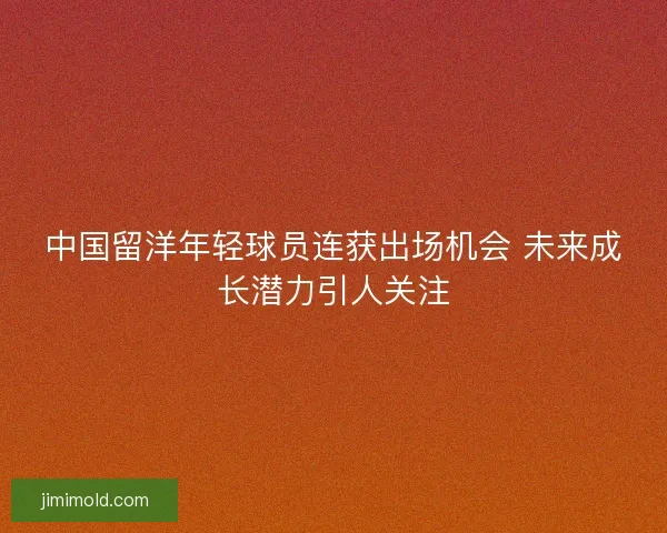 中国留洋年轻球员连获出场机会 未来成长潜力引人关注